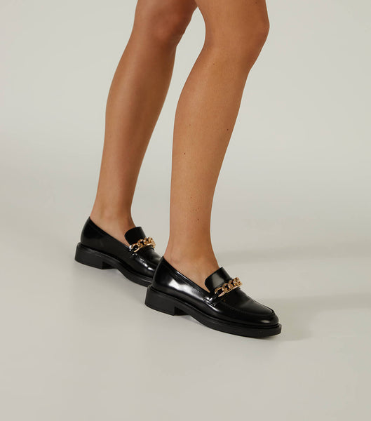 Loafers Tony Bianco Candice Black Hi Shine 4.5cm Negras | CRZDE32938