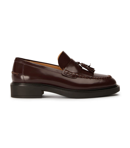 Loafers Tony Bianco Colt Vino Hi Shine 4.5cm Chocolate | SCRNY86484