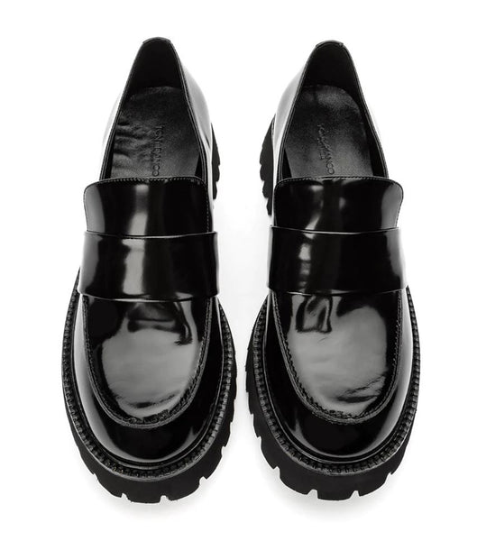 Loafers Tony Bianco Gisele Black Hi Shine 4cm Negras | CRJVR40948