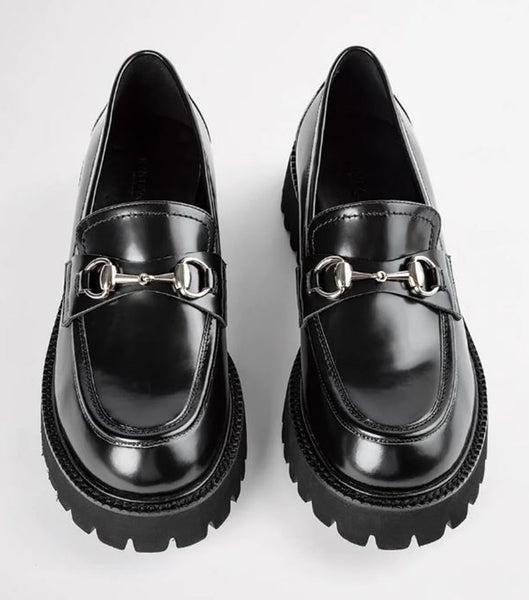 Loafers Tony Bianco Greer Black Hi Shine 4cm Negras | DCRVO24340