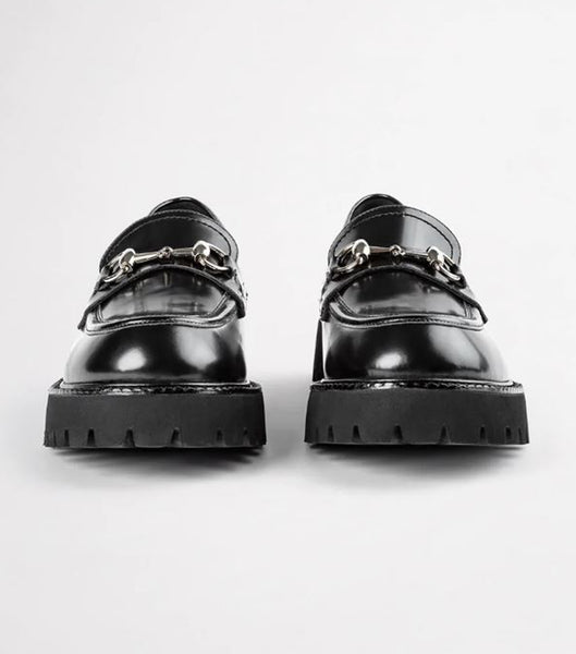 Loafers Tony Bianco Greer Black Hi Shine 4cm Negras | DCRVO24340