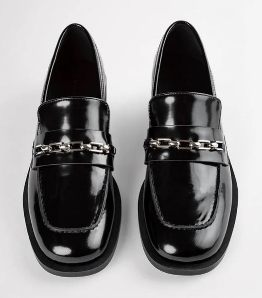 Loafers Tony Bianco Rebecca Black Hi Shine 2.5cm Negras | DCRVO53551