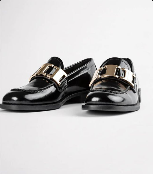 Loafers Tony Bianco Ruiz Black Hi Shine 2.5cm Negras | BCRSO63873