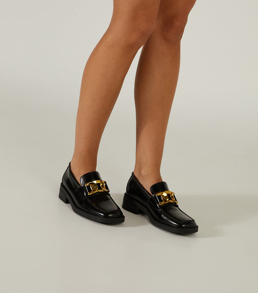 Loafers Tony Bianco Tia Black Hi Shine 4cm Negras | FCRHY85560