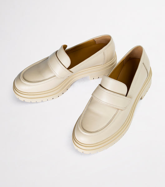 Loafers Tony Bianco Wiz Vanilla Capretto 4.5cm Amarillo Claro | CRICD58820