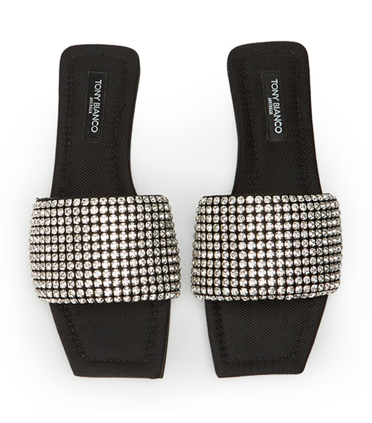 Sandalias Tony Bianco Ellery Crystal/Black 1.5cm Negras | CRDFL47899