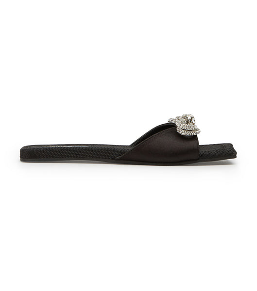 Sandalias Tony Bianco Esta Black Satin 1.5cm Negras | CREAH34555