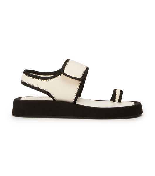 Sandalias Tony Bianco Iso White/Black Neoprene 3.5cm Blancas Negras | CRCIF28904