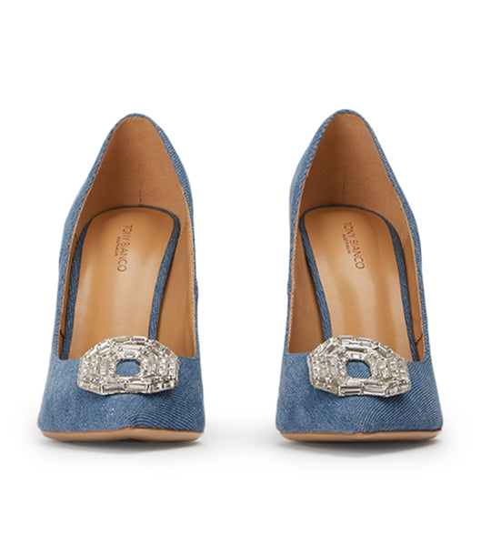 Tacones Brillantes Tony Bianco Alison Washed Denim 10.5cm Azules | GCREC73874