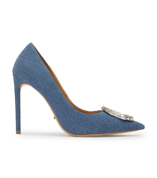 Tacones Brillantes Tony Bianco Alison Washed Denim 10.5cm Azules | GCREC73874