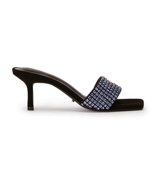 Tacones Brillantes Tony Bianco Amos Blue Crystal/Black Suede 6.5cm Azules Negras | CRXBR70123