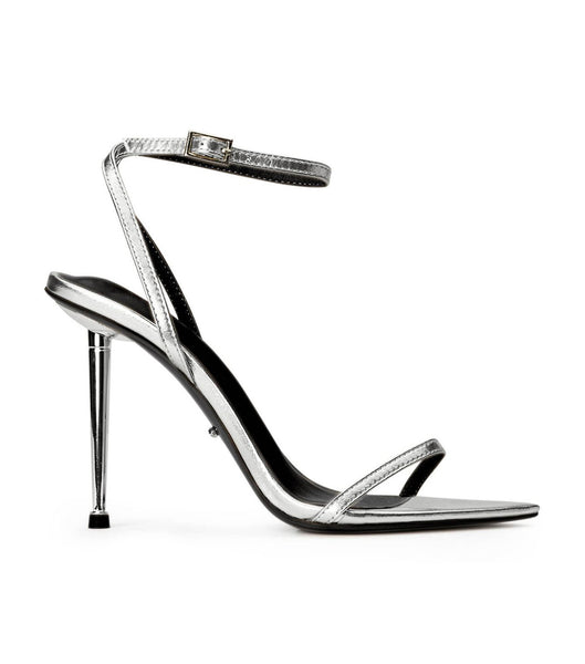 Tacones Brillantes Tony Bianco Myra Silver Nappa Metallic 10.5cm Plateadas Metal | TCRPQ14610