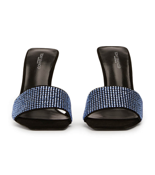 Tacones Brillantes Tony Bianco Naomi Blue Crystal/Black Suede 10.5cm Azules Negras | TCRPQ81820