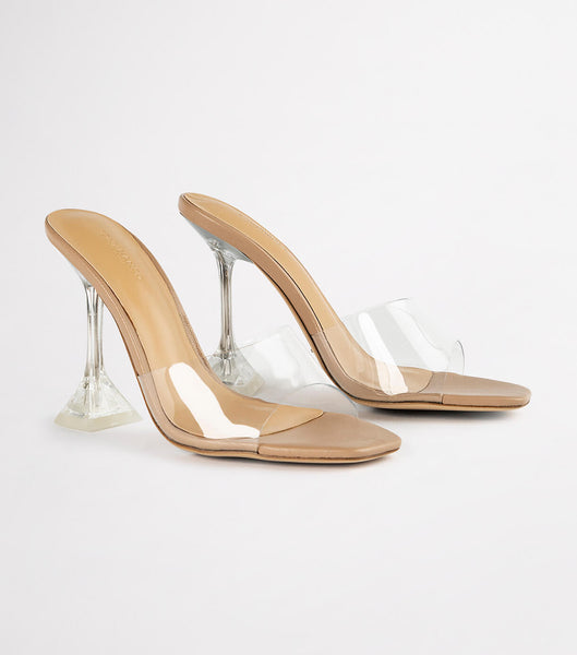 Tacones Brillantes Tony Bianco Serri Clear Vinylite/Skin Nappa 10.5cm Arena | TCRWZ61839