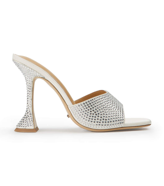 Tacones Brillantes Tony Bianco Serri Ivory Satin 10.5cm Blancas | CRCVG55706