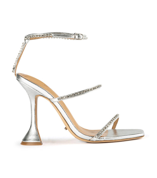 Tacones Brillantes Tony Bianco Shy Silver Nappa Metallic 10.5cm Plateadas Metal | DCRVO96130