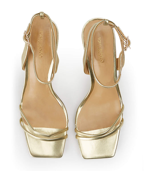 Tacones De Novia Tony Bianco Camelia Gold Nappa Metallic 8.5cm Doradas Metal | CRZPD23246