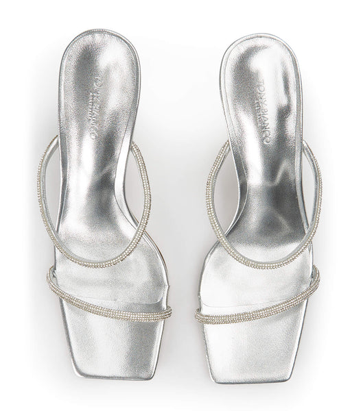 Tacones De Novia Tony Bianco Chase Silver Nappa Metallic 8.5cm Plateadas Metal | BCRSD91439