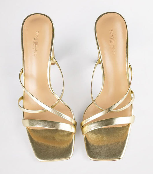 Tacones De Novia Tony Bianco Fior Gold Nappa Metallic 11cm Doradas Metal | PCRER17523