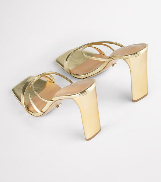 Tacones De Novia Tony Bianco Fior Gold Nappa Metallic 11cm Doradas Metal | PCRER17523