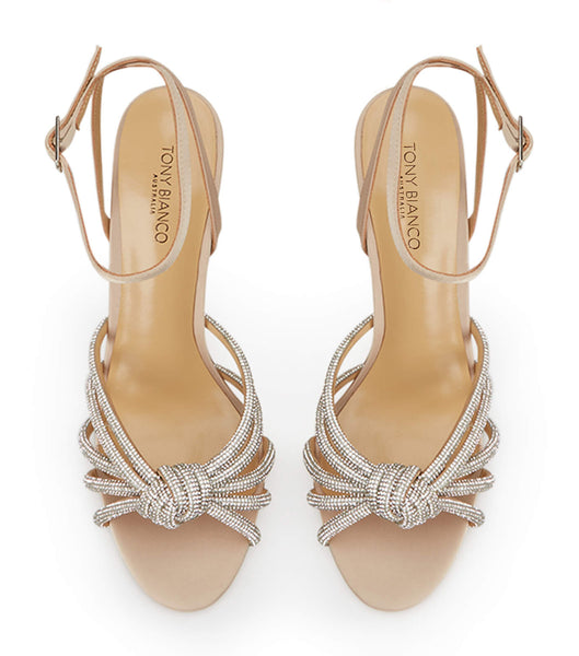 Tacones De Novia Tony Bianco Kyla Nude Satin 11cm Beige | ECRVG77539