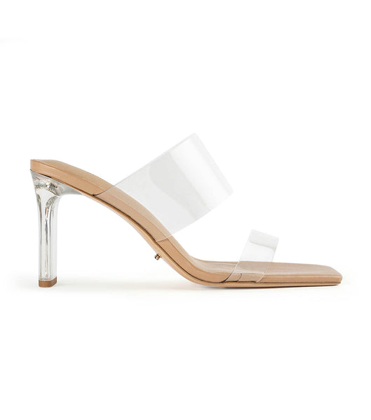 Tacones bajos Tony Bianco Chicago Clear Vinylite/Skin Nappa 8.5cm Arena | CRZDE16545