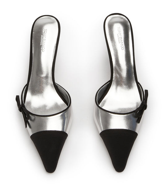 Tacones bajos Tony Bianco Shirley Silver/Black 8cm Plateadas Negras | BCRSO56631