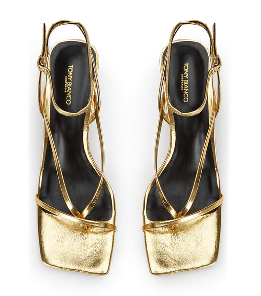 Tacones con tiras Tony Bianco Avi Gold Foil 6.5cm Doradas | ZCRNQ84557