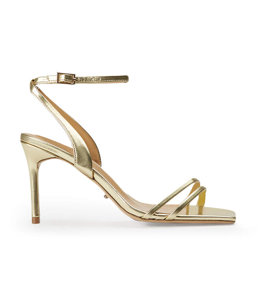 Tacones con tiras Tony Bianco Camelia Gold Nappa Metallic 8.5cm Doradas Metal | PCRER99294