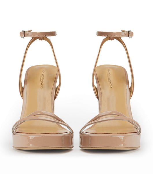 Tacones con tiras Tony Bianco Dandy Coco Patent 11.5cm Beige | ZCRMJ73196