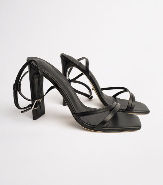 Tacones con tiras Tony Bianco Fiance Black Kid 11cm Negras | TCRWZ53050