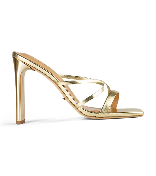 Tacones con tiras Tony Bianco Fior Gold Nappa Metallic 11cm Doradas Metal | YCRVQ26476