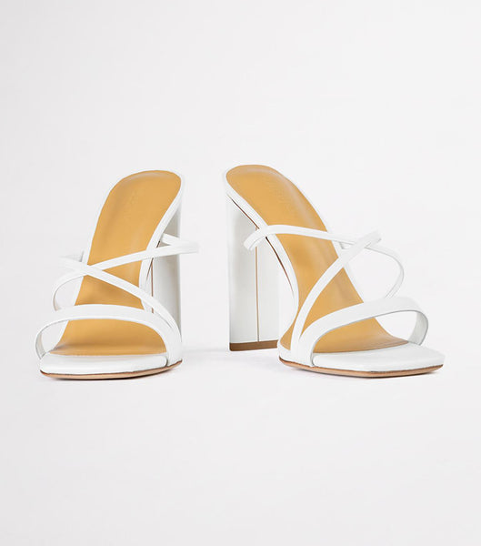 Tacones con tiras Tony Bianco Fior White Kid 11cm Blancas | CRDFL44891