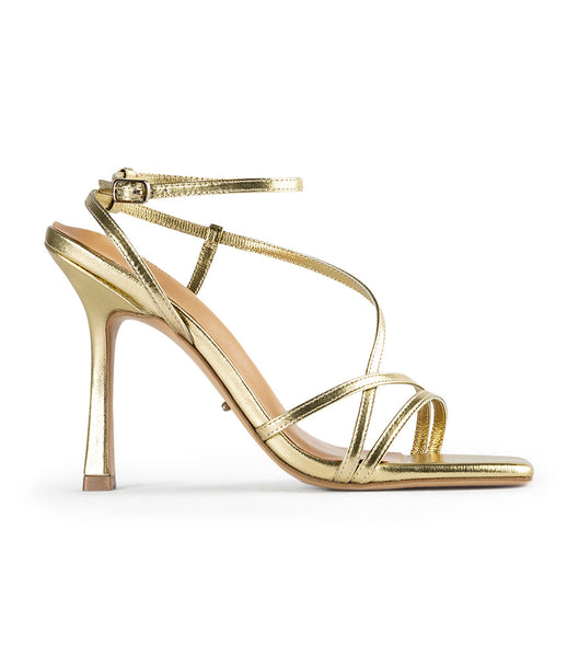 Tacones con tiras Tony Bianco Franci Gold Nappa Metallic 10.5cm Doradas Metal | PCRQX86708