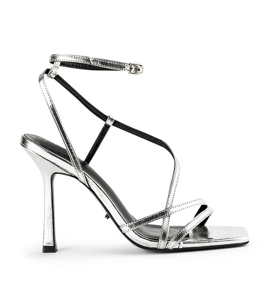 Tacones con tiras Tony Bianco Franci Silver Foil 10.5cm Plateadas | MCRHR89271