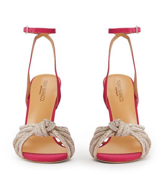 Tacones con tiras Tony Bianco Kyla Persian Crepe 11cm Rojas | CRJZR56132