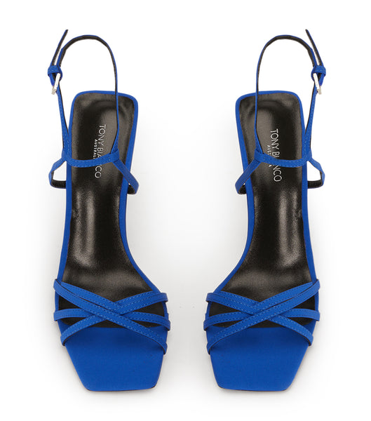 Tacones con tiras Tony Bianco Nomad Azure Crepe 10.5cm Azur | ECRHC10699