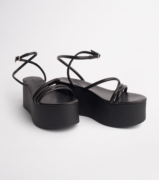 Tacones con tiras Tony Bianco Tory Black Sheep Nappa 9.5cm Negras | SCRNY53578