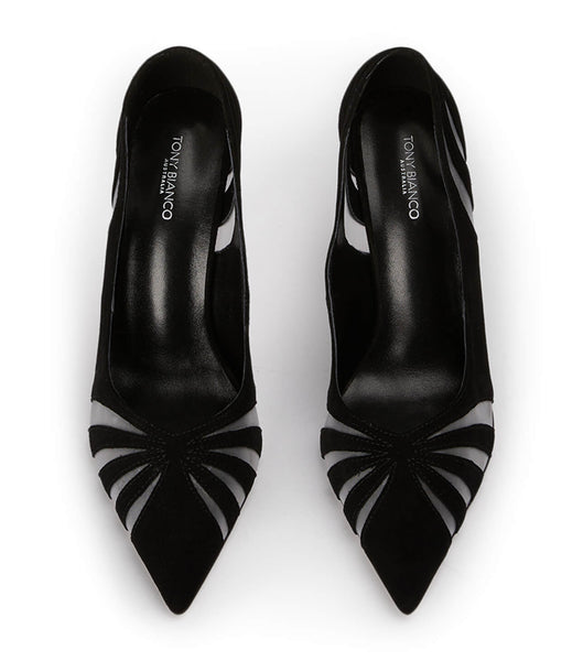 Tacones de aguja Tony Bianco Arrow Black Suede 10.5cm Negras | FCRHY56129