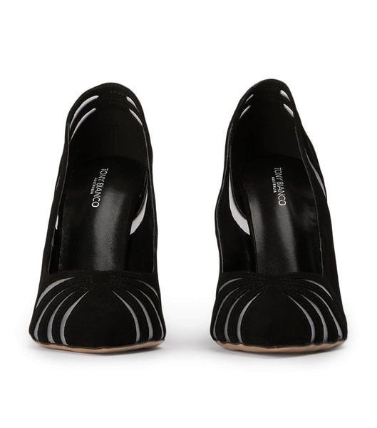 Tacones de aguja Tony Bianco Arrow Black Suede 10.5cm Negras | FCRHY56129