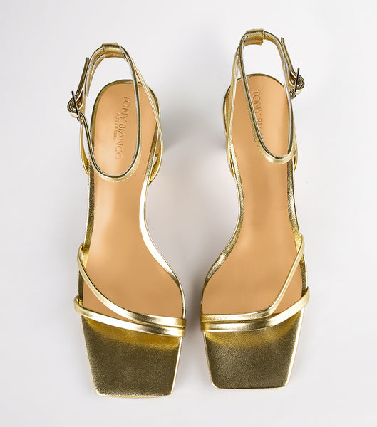 Tacones de aguja Tony Bianco Corso Gold Nappa Metallic 8.5cm Doradas Metal | UCRND36411