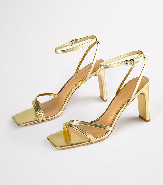 Tacones de aguja Tony Bianco Corso Gold Nappa Metallic 8.5cm Doradas Metal | UCRND36411