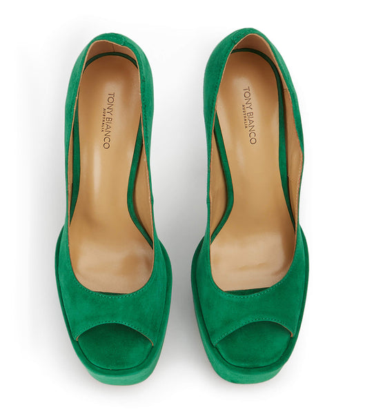 Tacones de aguja Tony Bianco Jolee Jade Suede 15cm Verde | CRICD90528