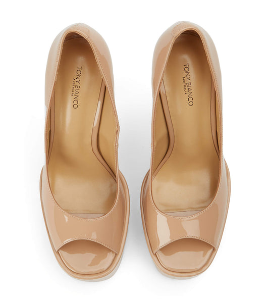 Tacones de aguja Tony Bianco Jolee Nude Patent 15cm Beige | CRXMI29219