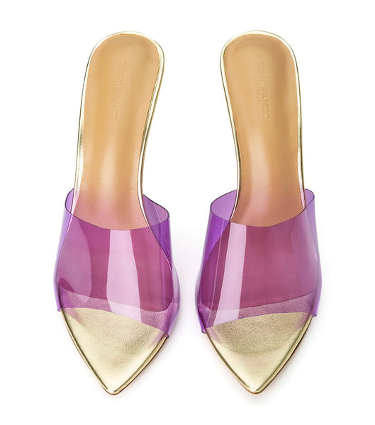 Tacones de aguja Tony Bianco Mylo Purple Vinylite/Gold 10.5cm Moradas Doradas | CREAH19528