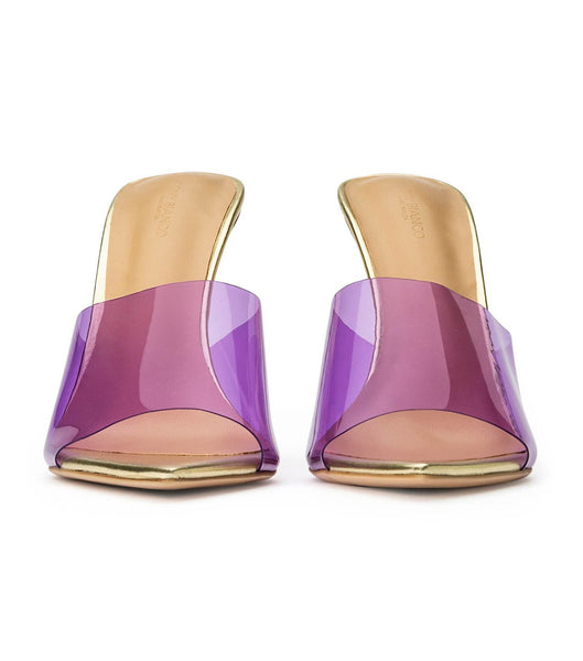 Tacones de aguja Tony Bianco Mylo Purple Vinylite/Gold 10.5cm Moradas Doradas | CREAH19528