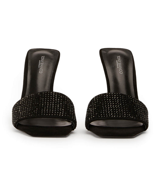 Tacones de aguja Tony Bianco Naomi Black Crystal/Black Suede 10.5cm Negras | BCRSO21455