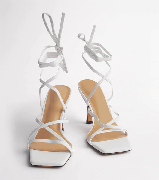 Tacones de evento Tony Bianco Caden White Sheep Nappa 8.5cm Blancas | CRXBR22564