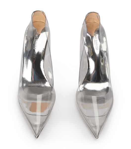 Tacones de evento Tony Bianco Dolly Clear Vinylite/Silver 9.5cm Plateadas | CRCVG74061