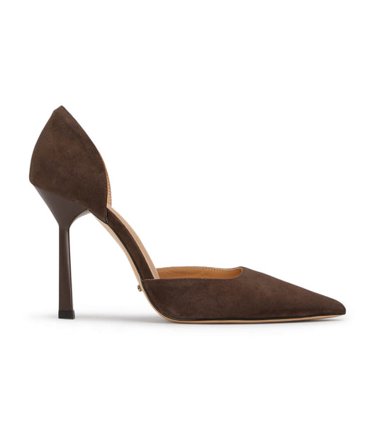 Tacones de evento Tony Bianco Gala Espresso Suede 10cm Chocolate | ECRVG83629